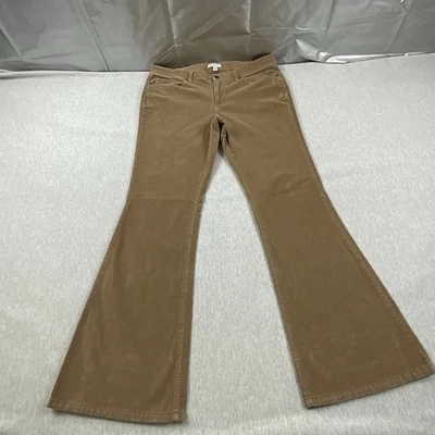 New York & Co Corduroy Pants Jeans Women’s 14 Stretch Wide Leg Classic TrendyTan - Image 1 of 4