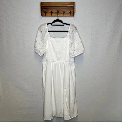 Maurices | White Puff Sleeve Midi Maxi Sundress NEW 2X - Image 1 of 4