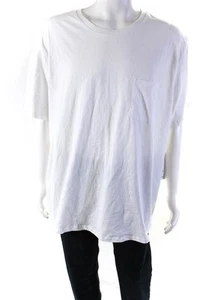 Richer Poorer Mens Short Sleeve Crew Neck Pocket Tee Shirt White Cotton Size 2XL - Picture 1 of 7