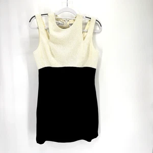 Lillie Rubin Sequin Cocktail Dress 10 Beaded Cut Out Blair Waldorf VTG - Picture 1 of 8