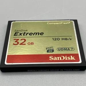 SanDisk Extreme - 32GB - 120MB/s - UDMA 7 CF Compact Flash Camera Memory Cards - Picture 1 of 2