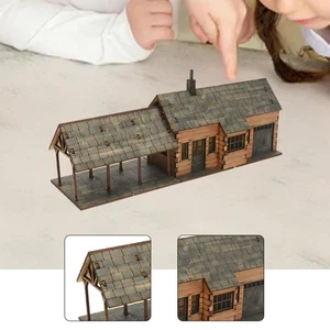 1:72 Building Model Kits Wood Unassembly for Sand Table Accessory Decoration - Picture 1 of 7