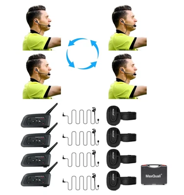 Referee Communication System 4 Person, V4 plus Referee Headset Football Wireless - Image 1 of 4