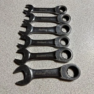 Blackhawk Combination Metric Stubby Ratcheting Wrenches  - Picture 1 of 6