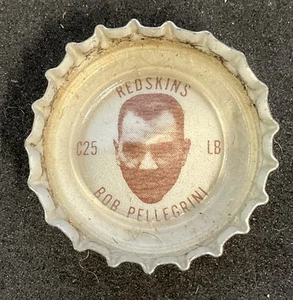 Tapas de botellas de Coca-Cola 1964-1966 Bob Pellegrini Tampa Bay Buccaneers como nuevas - Imagen 1 de 2