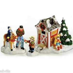 PINT SIZE PONY RIDE # 54534 RETIRED SNOW VILLAGE ACCESSORY Dept 56 SET OF 3 - Picture 1 of 2