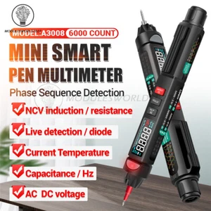 A3009/A3008 Mini Digital Multimeter Pen Smart Voice Broadcast DC AC Tester Meter - Picture 1 of 30