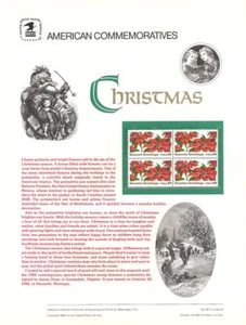#253 22c Christmas 1985 #2166 USPS Commemorative Stamp Panel - Picture 1 of 1
