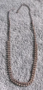 Vintage Silvertone & Clear Rhinestone Necklace ~ 2 Rows Of Rhinestones ~ 18" - Picture 1 of 2