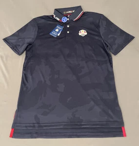 RLX Ryder Cup Golf Shirt Polo Logo Camo Ralph Lauren Small Navy Blue NWT - Picture 1 of 8