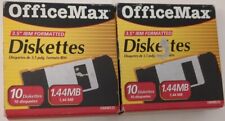 3.5" Diskettes IBM Formatted 10 Pack 1.44MB OfficeMax Two Boxes
