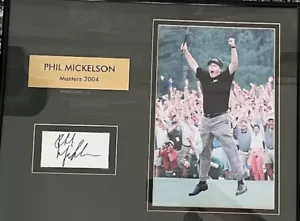 Phil Michelson 2004 Masters Champion Framed Plaque Photo signed - Picture 1 of 1