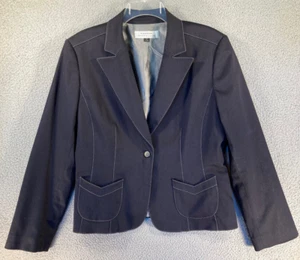 Tahari Blazer Women's 14 Black Arthur S. Levine Classic Lined Office Career - Picture 1 of 15