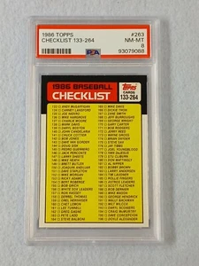 1986 Topps #263 Checklist 133-264 PSA 8 - Picture 1 of 2
