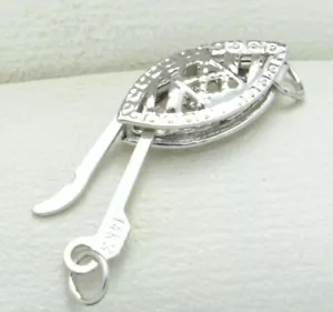 GENUINE SOLID 14K WHITE GOLD FILIGREE PEARL CLASP JEWELRY FINDINGS - Picture 1 of 4