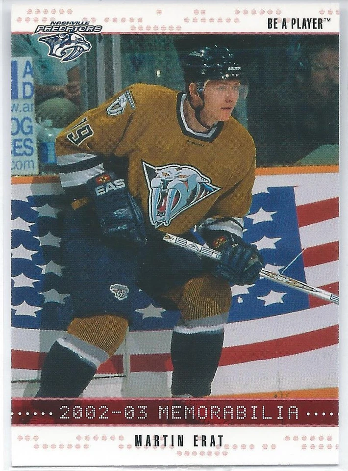 2002-03 Be A Player Memorabilia MARTIN ERAT Nashville Predators SP RUBY #/200 - Image 1 of 1