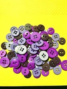 Purple Findings Plastic Novelty Buttons/DIY Sewing supplies/DIY Crafts/65 Pieces - Picture 1 of 3