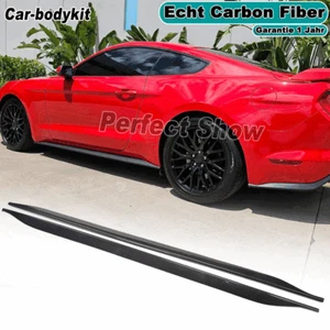 Carbon Seitenschweller Ansatz Cup Leisten Passt für Ford Mustang GT Mk6 2015-22 - Bild 1 von 10