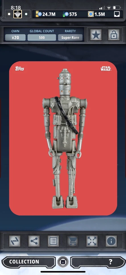 Topps Star Wars Digital Card Trader Red Out Of The Box IG-88 Insert - Image 1 of 1