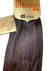 Zury Ultra Silky 10” Color Black/Dark Auburn 100% Human Hair Four Season - Picture 1 of 7