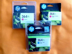 HP 364XL - lot de 3 Cartouches d'Encre - 2 magenta / 1 cyan - Neufs - 2023 - Photo 1/1