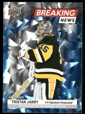 2024-25 Upper Deck Series 1 - Breaking News Tristan Jarry #BN-7  - Image 1 of 2