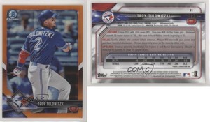 2018 Bowman Chrome Orange Refractor /25 Troy Tulowitzki #91