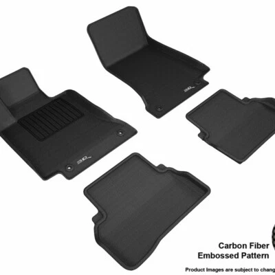 Juego de 4 piezas 3D MAXpider negro 1ª y 2ª fila para Mercedes-Benz Clase C Foto 1 de 4