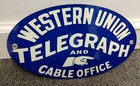 Western Union Telegram And Telegraph Company Sign .. FREE shipping on any 8+ sig