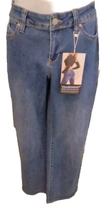 YMI Jeans Woman's Juniors Size 5/27 Wide Leg Blue Low Rise Stretch Denim Pants - Picture 1 of 8
