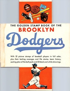 Brooklyn Dodgers Golden Stamp Book Campanella Robinson Baseball 1955 ohne Karten - Bild 1 von 2