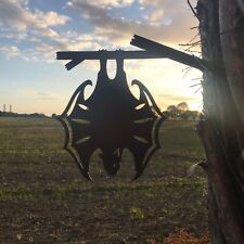 Rusty Metal HANGING BAT Garden home silhouette sign Ornament decoration feature