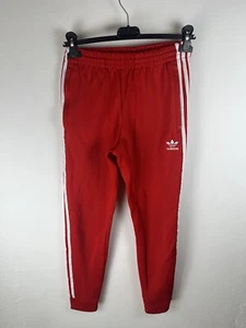 Adidas Pantaloni Tuta TrackPants Trousers Rosso Bianco Taglia XS Uomo Men - Foto 1 di 7