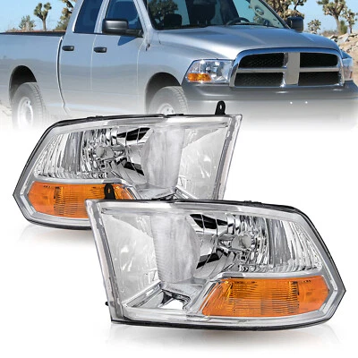 Faros cromados izquierda+derecha para Dodge Ram 1500 2500 3500 2009-2012 Foto 1 de 4