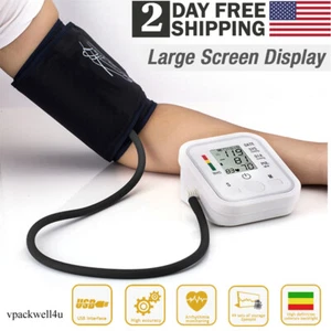 Digital Blood Pressure Monitor Upper Arm Automatic BP Machine Heart Rate Monitor - Picture 1 of 24