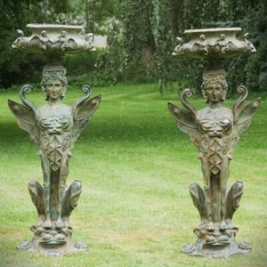 Bronzeskulptur "Griechische Sphinx" als Wasserspeier - Bild 1 von 12