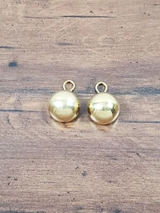 Veronese Gold Over 925 Sterling Silver Dome Clip On Earrings Italian Italy - Picture 1 of 7