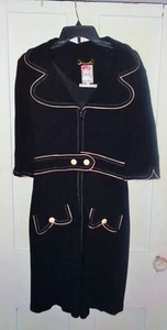 Women's Yoanna Baraschi Black White 3/4 Sleeve Viscose / Poly Dress Size 8 - Picture 1 of 3