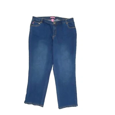 Woman Within Straight Leg Women's size 20W Dark Wash Blue Denim Jeans - Image 1 of 3