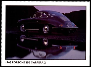 1963 Porsche 356 Carrera 2 4 x 5.5 Inch RGA Car Collectors Card c1989 - Bild 1 von 2
