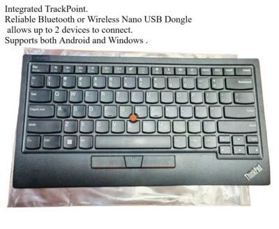 Lenovo ThinkPad TrackPoint Bluetooth Keyboard II KC-1957 US English 4Y40X49493 - Image 1 of 4