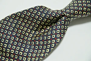 TRAD Vintage POLO RALPH LAUREN Seidenkrawatte blau poliert rot gepflegt geometrischer Mikroprint - Bild 1 von 8