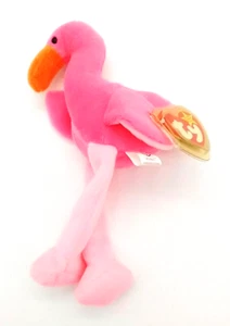 Ty Beanie Babies "Pinky" Pink Flamingo With Tags Retired Original Vintage 1995 - Bild 1 von 8