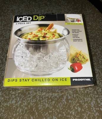Prodyne Stainless Steel Iced Dip 3-Piece Dip Bowl Set - Image 1 of 4