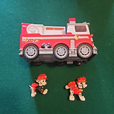 Paw Patrol Rescue Fire Truck By Spin Master Fire Engine Red With 2 Figures  - Image 1 of 4