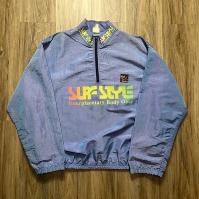 Vintage SURF STYLE Windbreaker 90s Light Blue Translucent One Size Fits All READ - Image 1 of 4