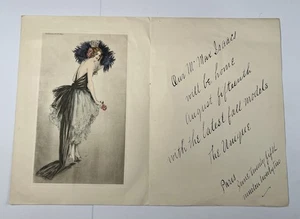 1922 Paris Fashion Lithograph by P. Schneider & Cie – The Unique Boutique Card - Picture 1 of 14