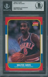 1986/87 Fleer #23 Walter Davis Beckett Authentic Autograph Signed *1054 - Picture 1 of 1