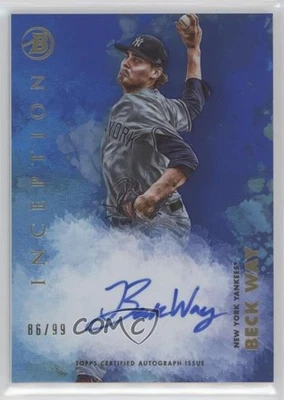 2021 Bowman Inception Inception Auto Blue Foil /99 Beck Way #PA-BW Auto - Image 1 of 2