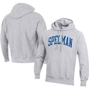 Men's Champion Gray Spelman College Jaguars Tall Arch Pullover Hoodie - Picture 1 of 3
